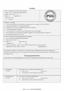 PUR Zertifikat Entsorgungsfachbetrieb - Seite 1